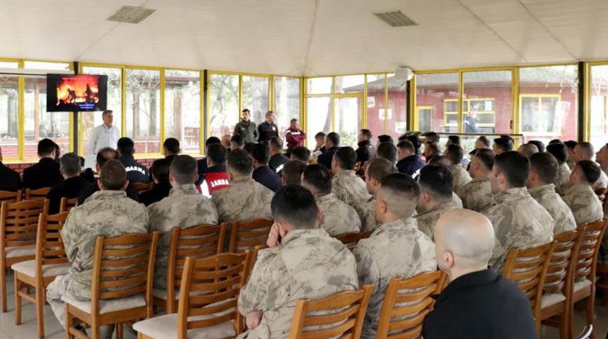 Aydın'da jandarma personeline orman yangını eğitim