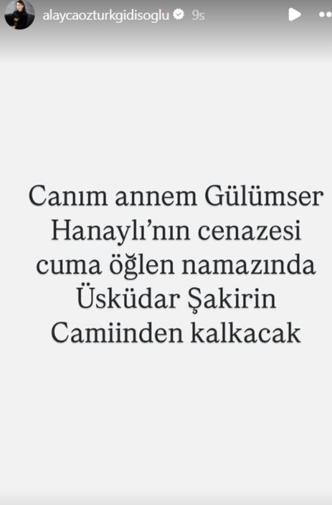 Aşk ve Mavi nin Safiye si Alayça Öztürk ün acı günü! Annesini kaybetti 2