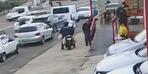 Gaziantep'te motosiklet sürücüsünün öldüğü kaza kamerada