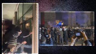 Saraçhane'de İmamoğlu gerginliği... Polis müdahale etti, göstericiler İBB binasına sığındı