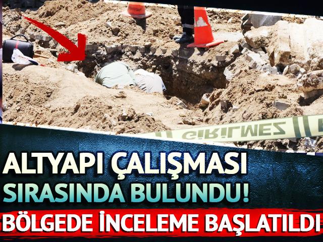 Altyapı çalışmasında tarihi lahit bulundu!