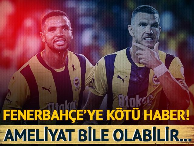 Fenerbahçe'ye Edin Dzeko'dan kötü haber geldi! Ameliyat olma ihtimali bile var