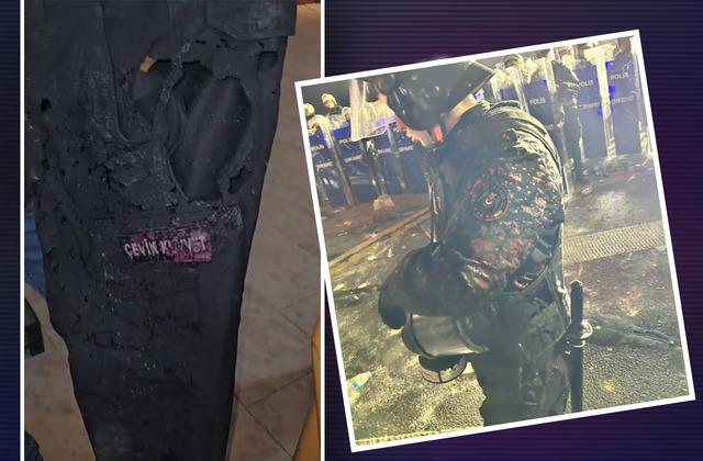 Saraçhane'de polise asitli saldırı!