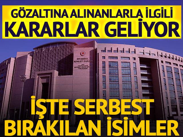 İBB soruşturmasında kritik isimler serbest bırakıldı!