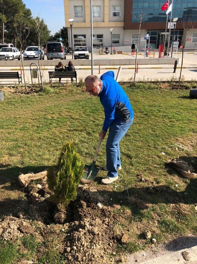 Kırklareli Devlet Hastanesinde peyzaj çalışması