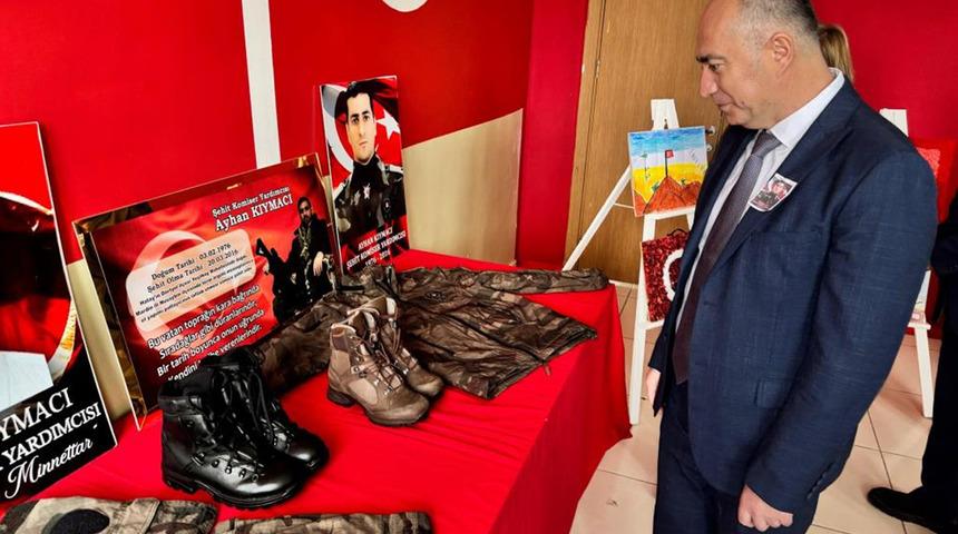 Mardin'de şehit Ayhan Kıymacı isminin verildiği okulda anıldı