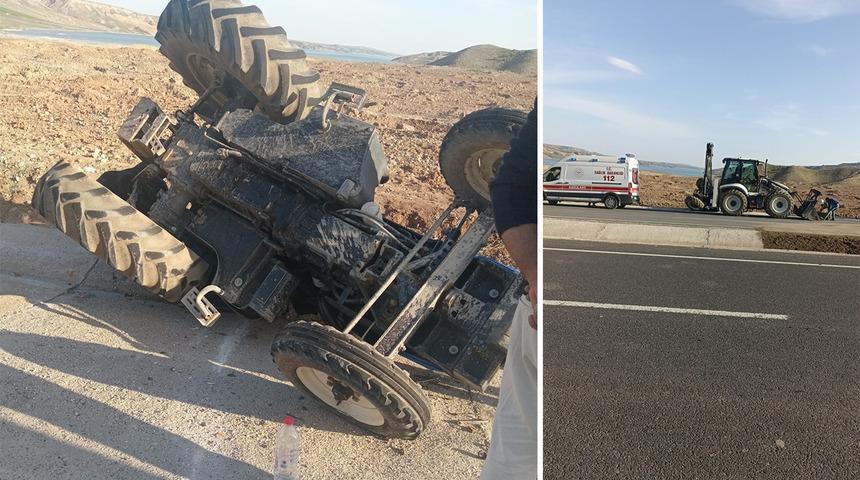 Adıyaman'da kum yüklü traktör devrildi: 1 ağır yaralı