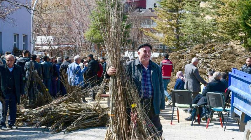 Çatak’ta çiftçilere yüzde 80 hibe ile fidan dağıtımı yapıldı