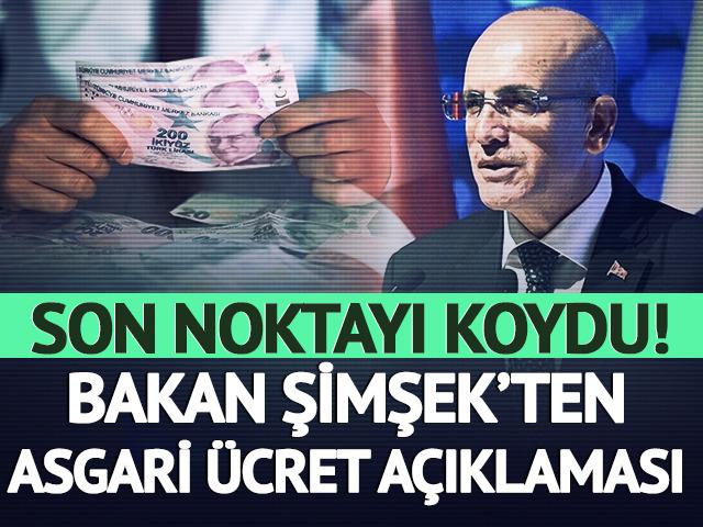 Bakan Şimşek'ten milyonları ilgilendiren asgari ücret açıklaması