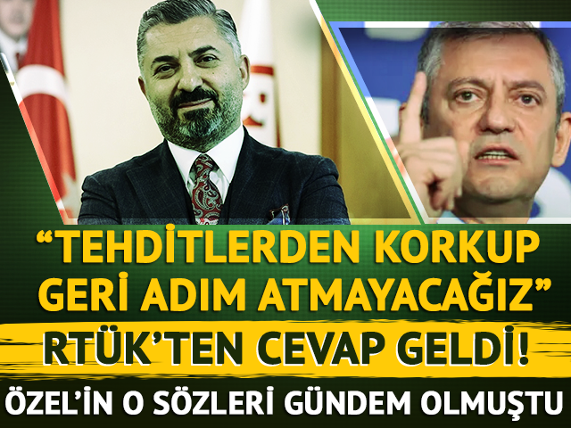 Özel Özel'e RTÜK Başkanı Ebubekir Şahin'den cevap