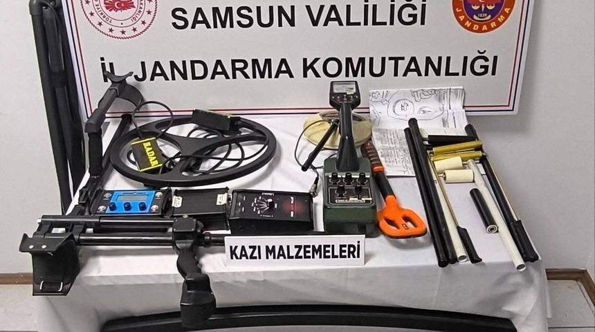 Samsun'da izinsiz kazı yapan 11 şüpheli yakalandı