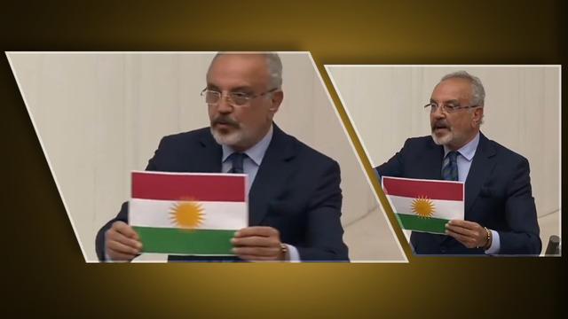 'Paçavra' gerginliği TBMM'ye taşındı! Sırrı Sakık elinde bayrakla kürsüye çıktı