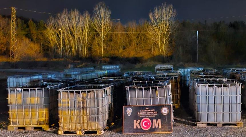 Sakarya'da kaçak akaryakıt operasyonu! 370 bin litre kaçak akaryakıt ele geçirildi