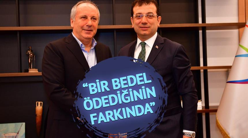 Muharrem İnce'den Ekrem İmamoğlu ziyareti! Mesajını paylaşıp duyurdu:  "Bir bedel ödediğinin farkında"