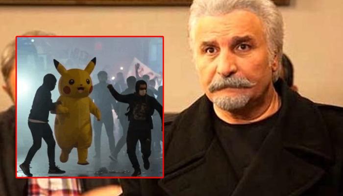 Eylemci Pikachu'yu hedef aldı! "Ajans işi" deyip... 