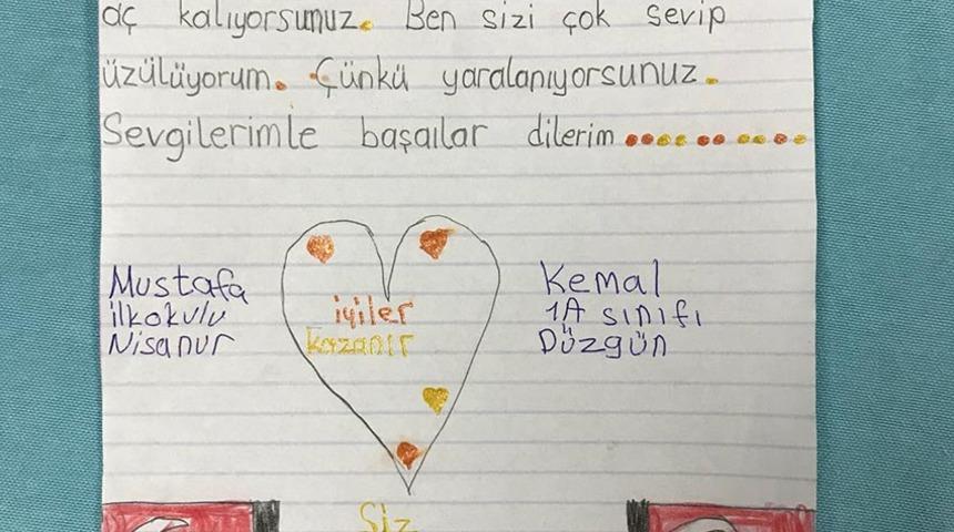 Miniklerden Afrin'deki askerlere duygulandıran mektuplar