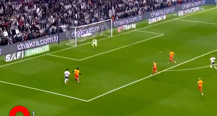 Derbide inanılmaz gol! Topu tam 40 metre sürdü tüm sahayı tek başına geçti... Beşiktaş-Galatasaray maçında gol perdesini açtı G4
