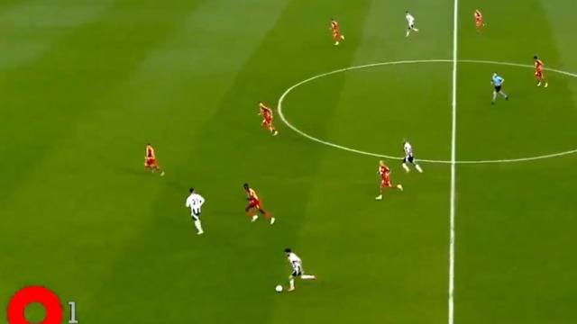 Derbide inanılmaz gol! Topu tam 40 metre sürdü tüm sahayı tek başına geçti... Beşiktaş-Galatasaray maçında gol perdesini açtı