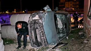 Yoldan çıkan otomobil evin duvarına çarptı! Sürücü ağır yaralandı