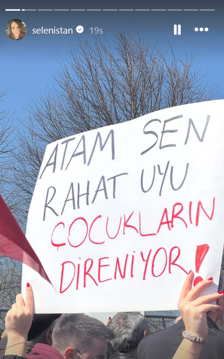 Kızıl Goncalar'ın Hasna'sı Selen Öztürk Maltepe'de mitinge gitti! "Hak, hukuk, adalet" G3