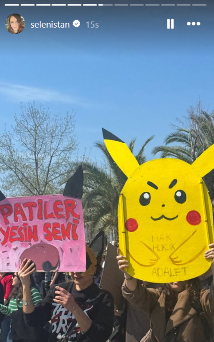 Kızıl Goncalar'ın Hasna'sı Selen Öztürk Maltepe'de mitinge gitti! "Hak, hukuk, adalet" G5