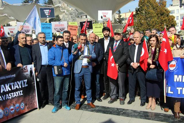 Tokat'ta Memur-Sen'den 'Zeytin Dalı Harekatı'na destek