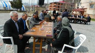 Posof’ta açık alanda bayramlaşma programı