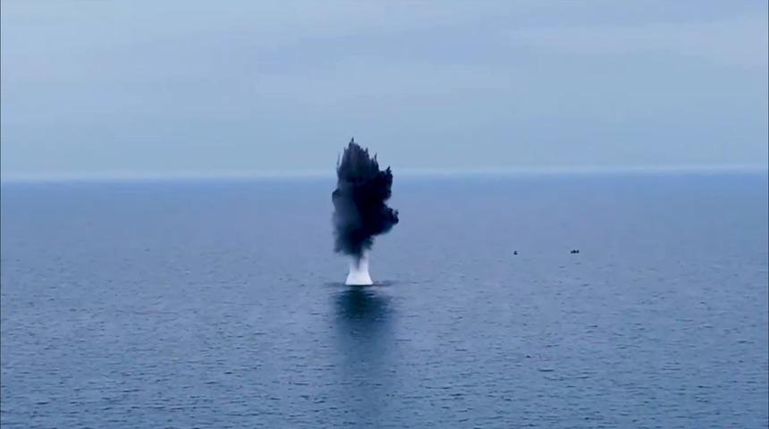 MSB: Karadeniz'de tespit edilen mayın etkisiz hale getirildi