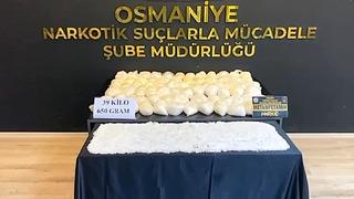 Osmaniye'de 39 kilo 650 gram sentetik uyuşturucu ele geçirildi