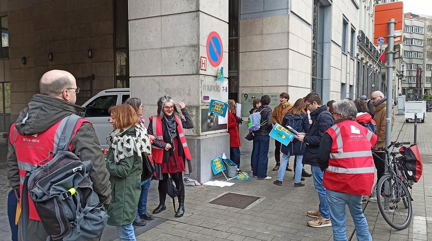 Belçika'da çalışanlar greve gitti