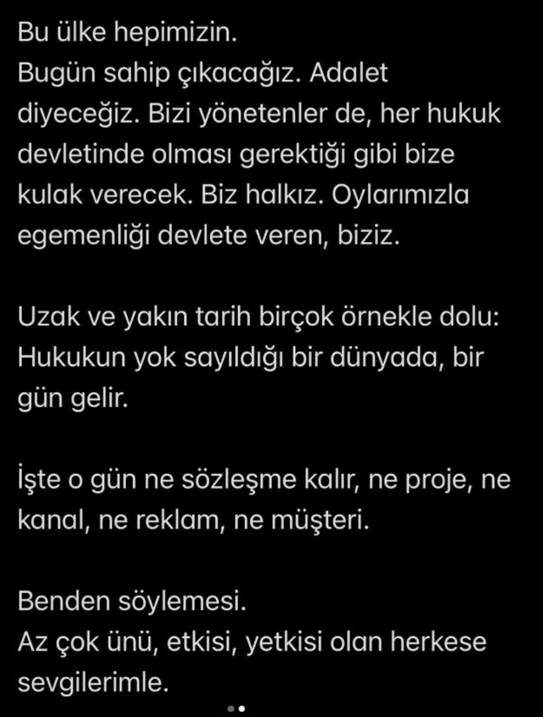 Defne Samyeli Ekrem İmamoğlu soruşturmasına sessiz kalan ünlülere ateş püskürdü!   Politik olmak zorunda...   2