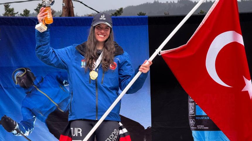 Milli kayakçı Ceren Reyhan Yıldırım, Yunanistan'da şampiyon oldu