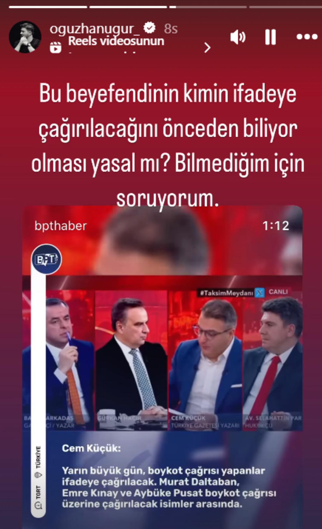 Cem Küçük "Murat Daltaban, Emre Kınay ve Aybüke Pusat ifadeye çağrılacak" dedi! Oğuzhan Uğur isyan etti 2