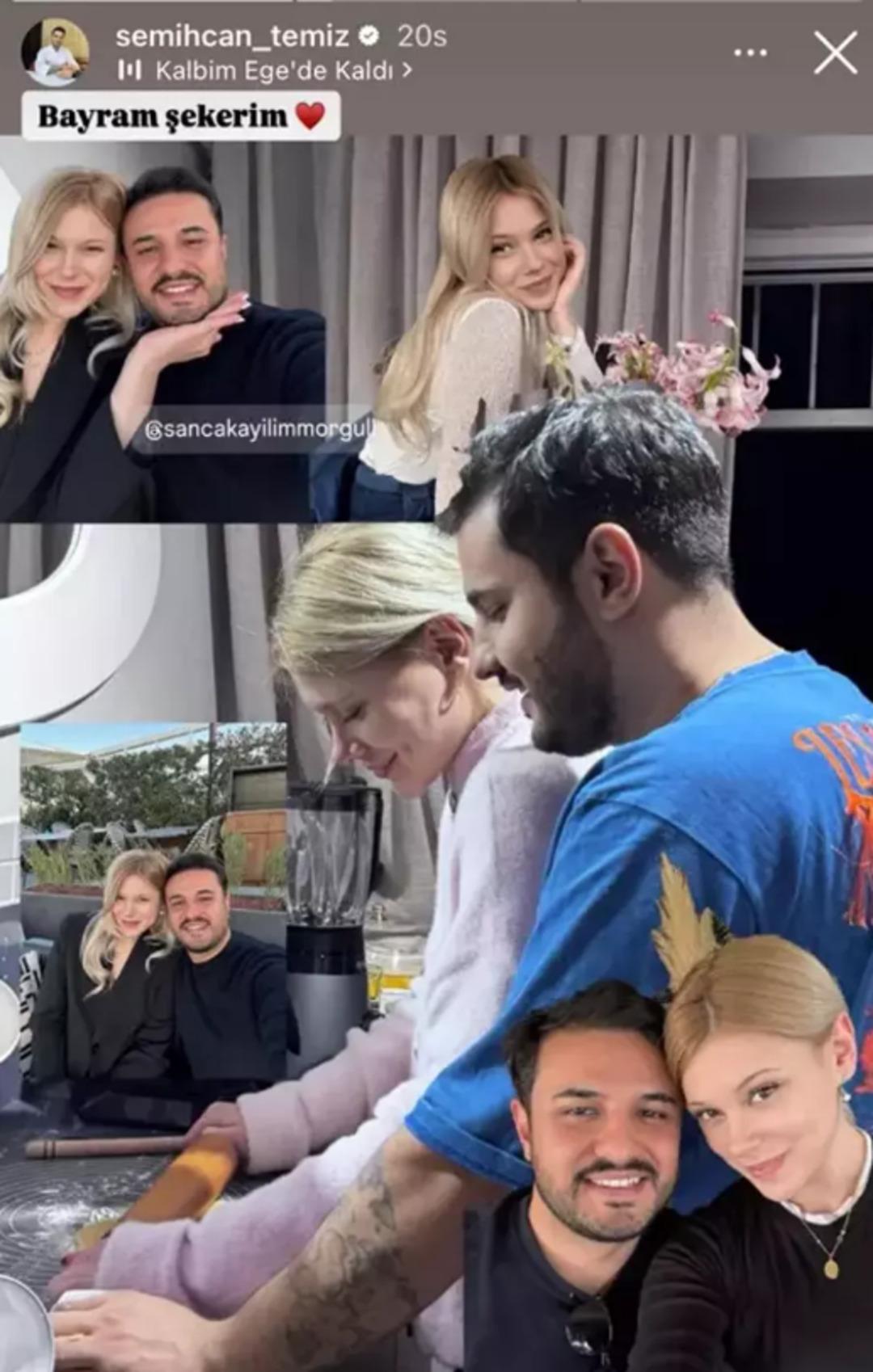 Semihcan Temiz ve Sancakay Ilım aşkı doludizgin devam ediyor! Bayram pozu 2