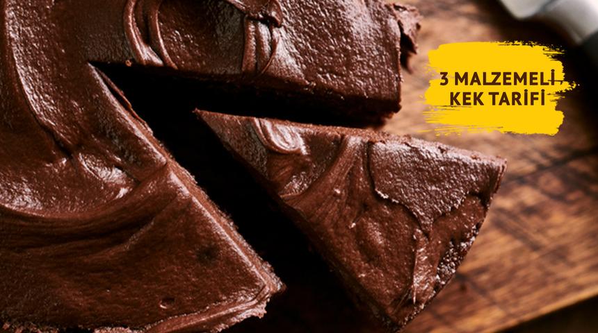 Sadece 3 malzeme ile kek yapın! İşte en pratik tarif...