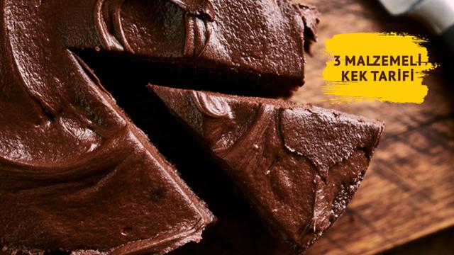 Sadece 3 malzeme ile kek yapın! İşte en pratik tarif...