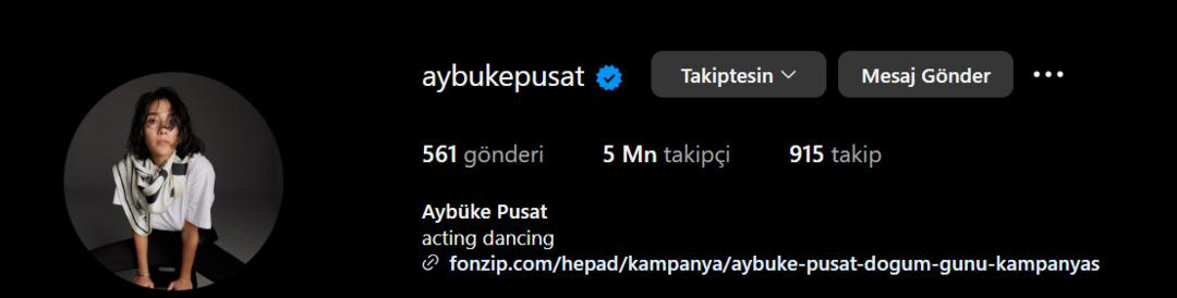 Aybüke Pusat ın takipçi sayısı sabitlenmiyor! Uçtukça uçtu... 1 günde 1 milyon arttı 1