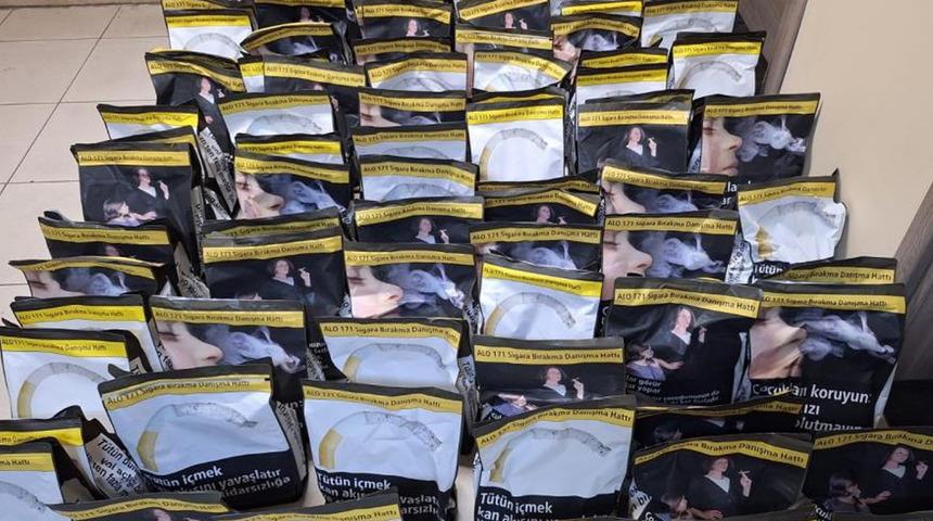 100 kilo kaçak tütün ele geçirildi