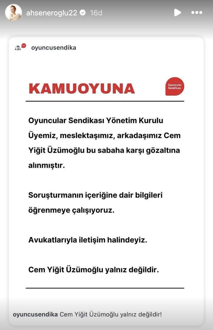 Cem Yiğit Üzümoğlu'nun gözaltına alındığını duyan ünlü isimler sessiz kalmadı! "Kınıyorum" G4