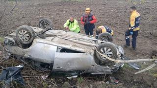 Amasya'da otomobil şarampole devrildi! 1 kişi hayatını kaybetti, 2 kişi yaralandı