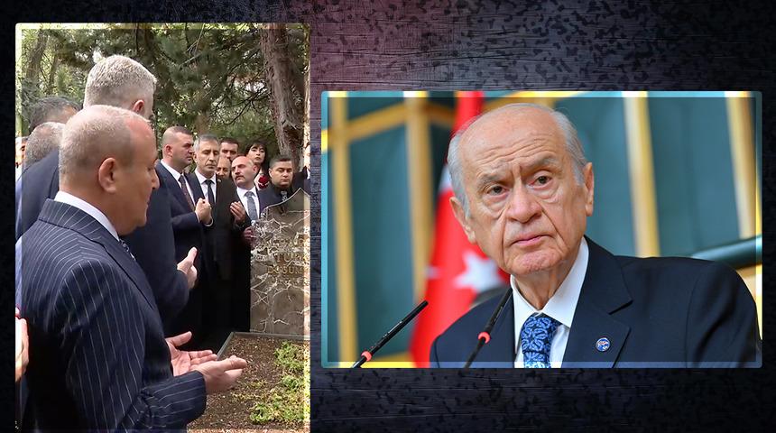 MHP'den Alparslan Türkeş'in mezarına ziyaret: Devlet Bahçeli katılmadı, gözler öğleden sonraya çevrildi