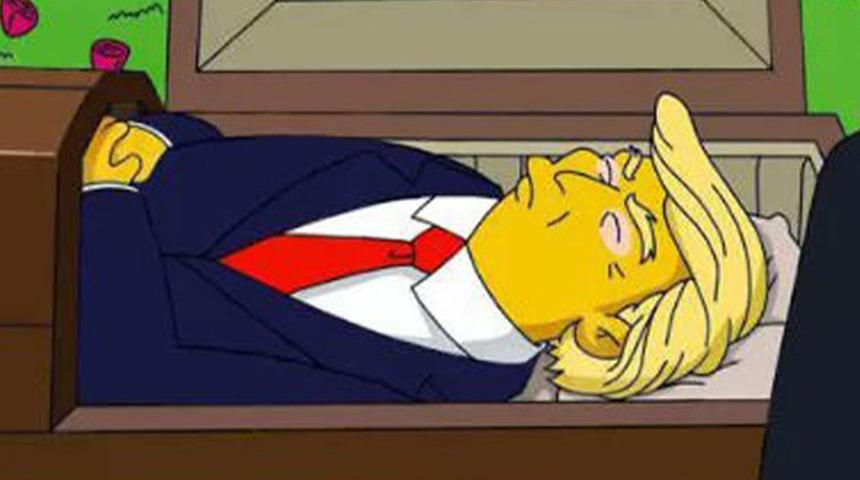 Simpsonların o sahnesi gündem oldu! Trump ölüyor mu? Yapımcıdan flaş açıklama...