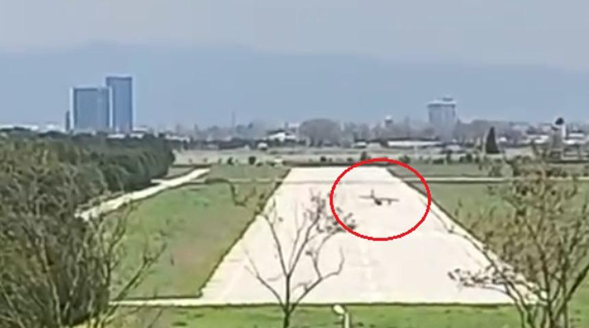 Bursa'da çift kişilik uçağın pervanesi iniş sırasında piste çarptı! 2 yaralı