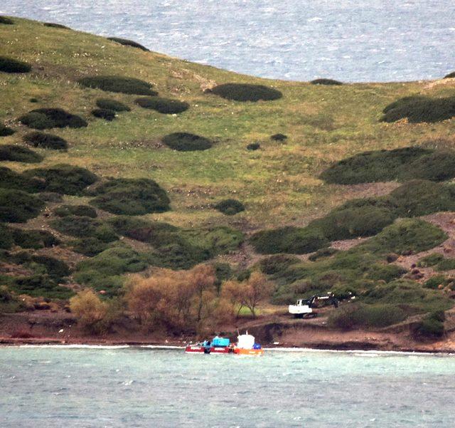 Çavuş Adası'nda askeri inşaat başladı