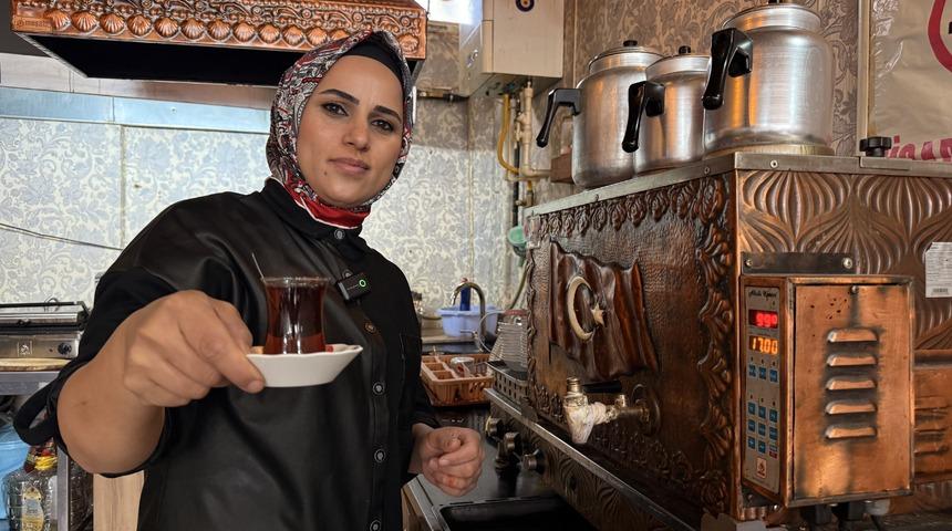 Erkeklerin egemen olduğu çay ocağı sektörüne Tokat'ta kadın girişimci dokunuşu