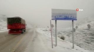 Görüntüler Antalya'dan! Nisan ayında kar yağışı