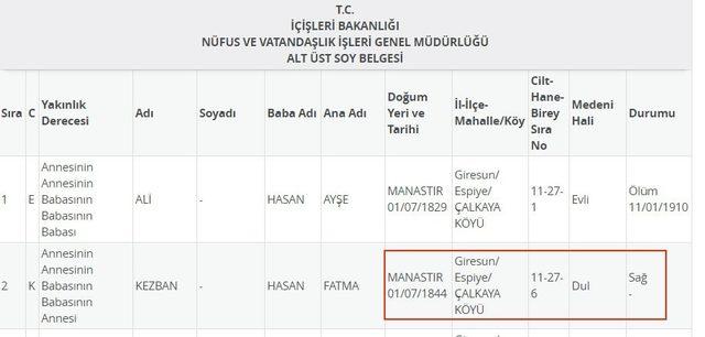 Soy ağacında yaşadıkları şaşkınlığı sosyal medyada paylaştılar