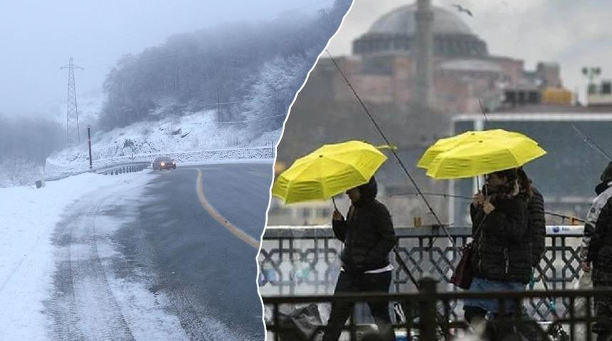 Meteoroloji'den İstanbul ve 6 il için yeni alarm! Sağanak ve kar uyarısı yapıldı... Çok kuvvetli geliyor