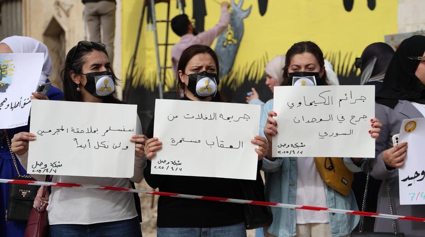 Şam'da devrik rejimin kimyasal saldırısının 7. yılında sessiz anma töreni düzenlendi