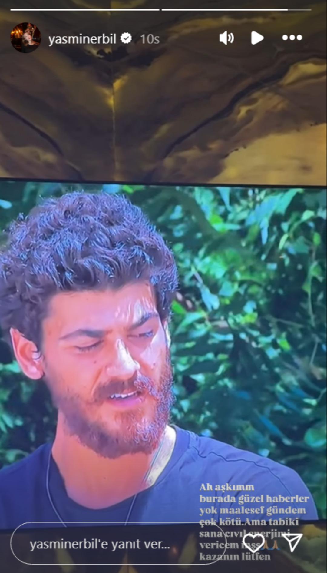 Yasmin Erbil Survivor da olan sevgilisi Yiğit Poyraz ın zor anlarını paylaştı: Burada güzel haberler yok... 1